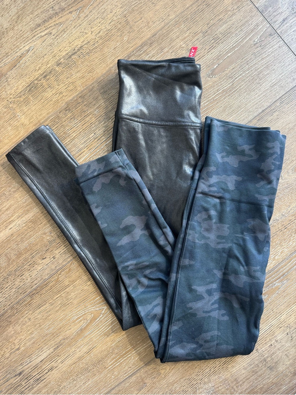 SPANX Faux Leather & Camo leggings